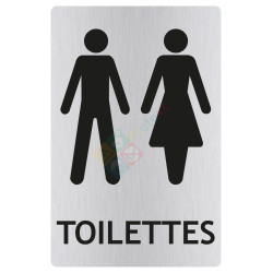 Panneau toilettes mixtes
