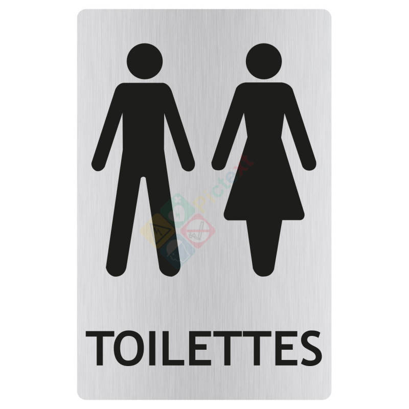 Panneau toilettes mixtes Panneau toilettes mixtes