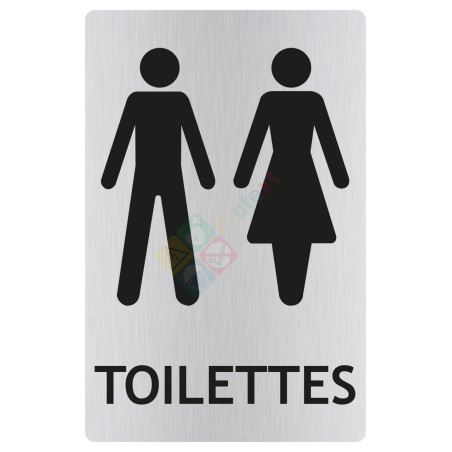 Panneau toilettes mixtes