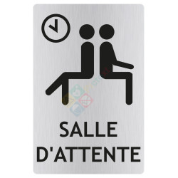 Panneau salle d'attente avec picto ISO70001