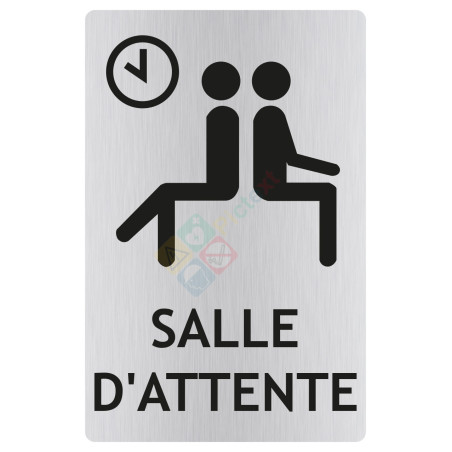 Panneau salle d'attente avec picto ISO70001