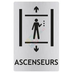 Panneau ascenseurs avec picto ISO70001