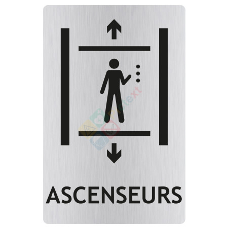 Panneau ascenseurs avec picto ISO70001