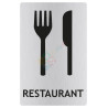 Panneau restaurant avec picto ISO70001