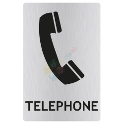Panneau téléphone avec picto ISO70001