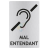 Panneau mal entendant avec picto ISO70001