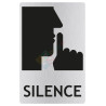 Panneau silence avec picto ISO70001