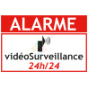 Maison sous alarme 24h sur 24 panneau signalétique