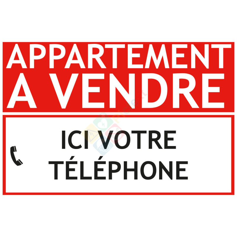 Panneau appartement à vendre à personnaliser Panneau appartement à vendre à personnaliser