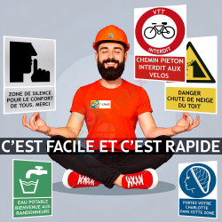 Créer votre signalétique avec picto, format portrait