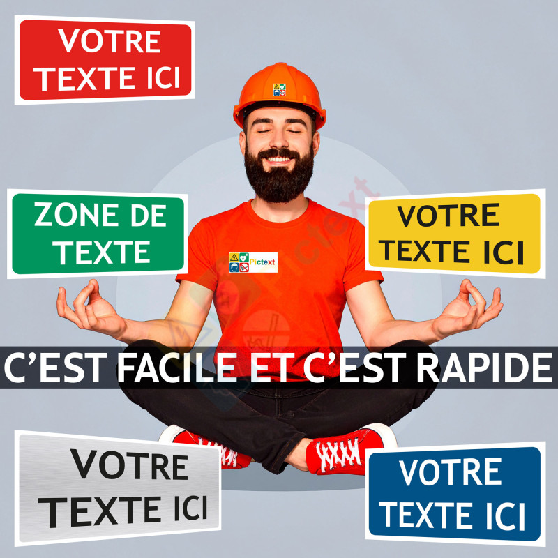 Créer votre signalétique, format paysage texte seul
