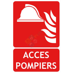 Panneau accès pompiers