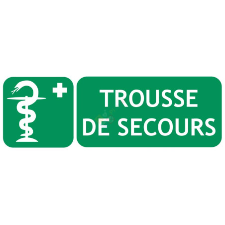 Panneau trousse de secours picto-texte gamme classique