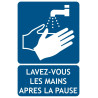 Panneau Lavez vous les mains après la pause