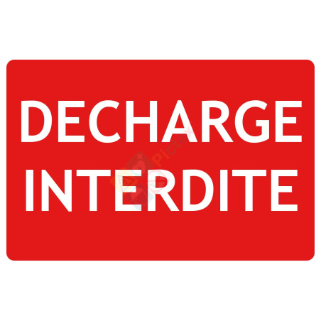 Panneau décharge interdite texto