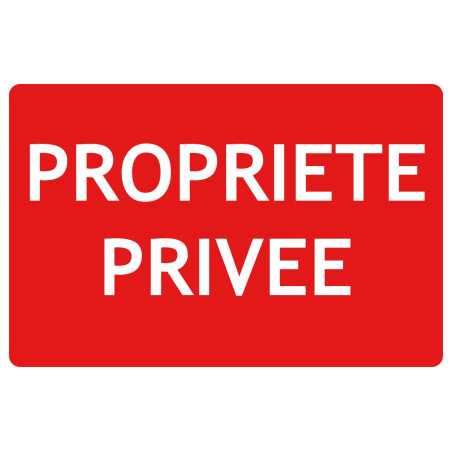Panneau propriété privée texto