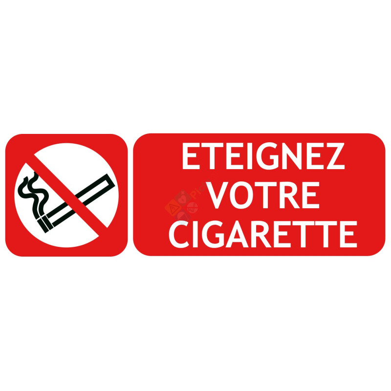 Panneau éteignez votre cigarette picto-texto Panneau éteignez votre cigarette picto-texto