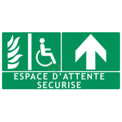 Panneau espace d'attente sécurisé devant