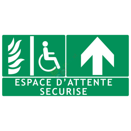 Panneau espace d'attente sécurisé devant