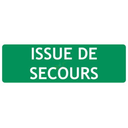 Panneau d'évacuation issue de secours texto