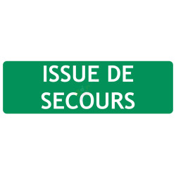 Panneau d'évacuation issue de secours texto