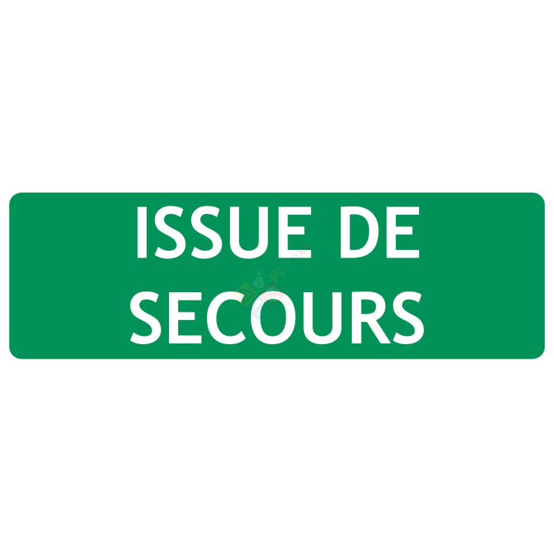 Panneau d'évacuation issue de secours texto Panneau d'évacuation issue de secours texto