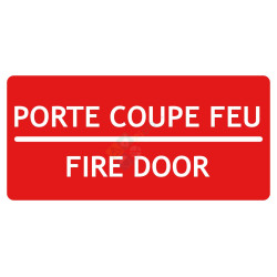 Panneau porte coupe-feu fire door bilingue