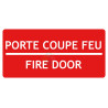 Panneau porte coupe-feu fire door bilingue