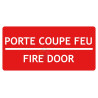 Panneau porte coupe-feu fire door bilingue