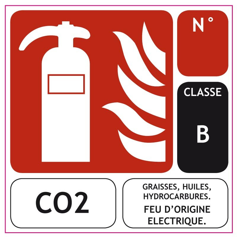 Extincteur CO2  Extincteur dioxyde de carbone feux de classe B - SMSP