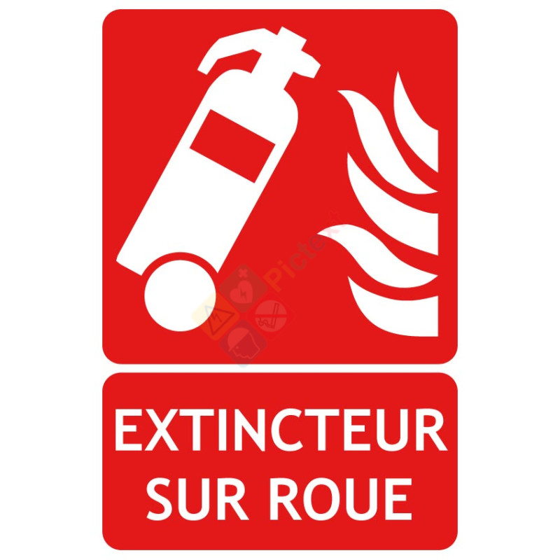 Panneau extincteur sur roues Panneau extincteur sur roues