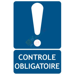 Panneau contrôle obligatoire