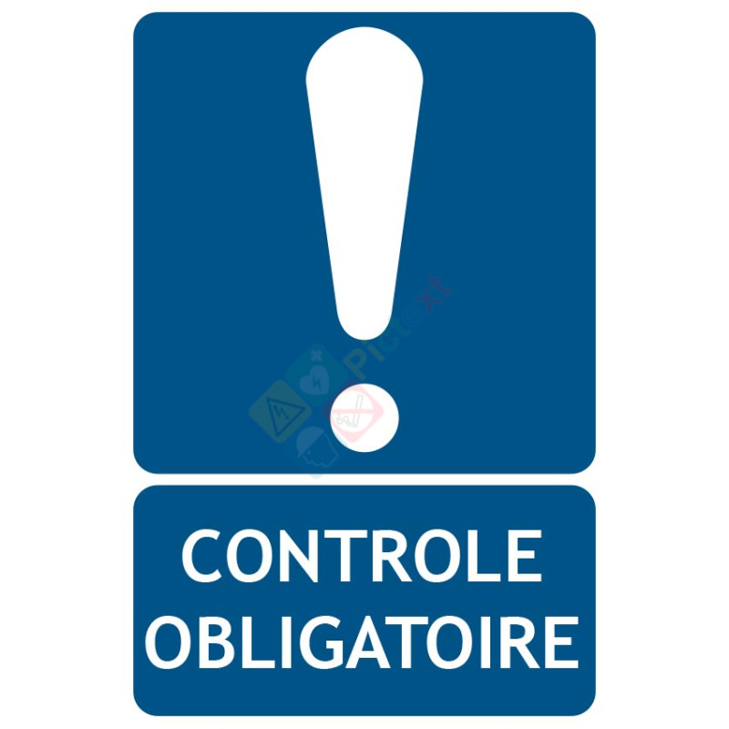 Panneau contrôle obligatoire Panneau contrôle obligatoire
