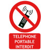 Panneau téléphone portable interdit