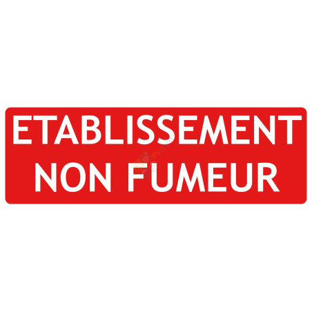 Panneau établissement non fumeur